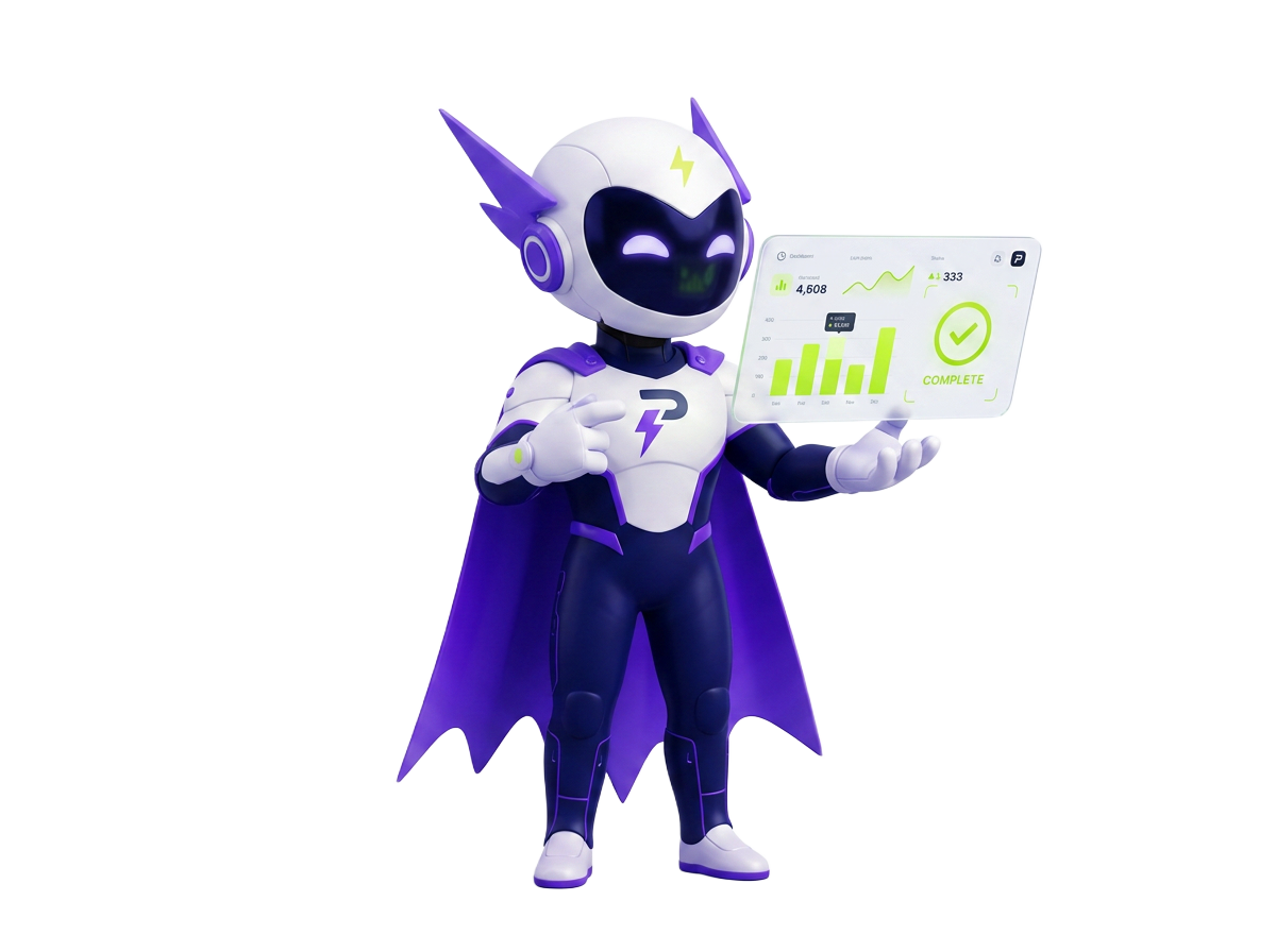 Hero, the PayHero agent, showing an audit dashboard on a device